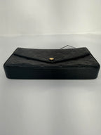 Louis Vuitton Felicie Pochette Black Empreinte Leather with 2 Inserts