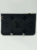 Louis Vuitton Neverfull MM Empreinte Leather Black with Pouch
