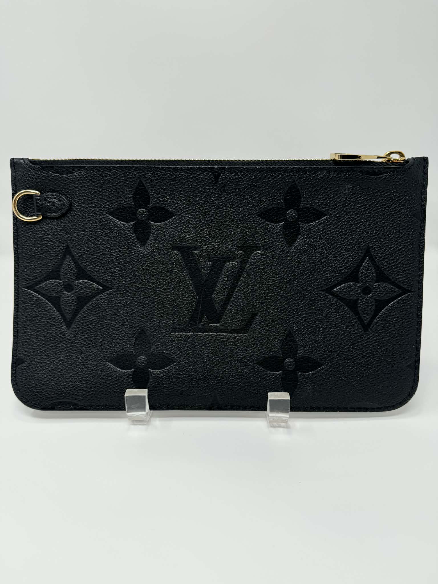 Louis Vuitton Neverfull MM Empreinte Leather Black with Pouch