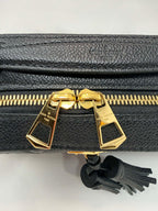 Louis Vuitton Saintonge Black Empreinte Leather