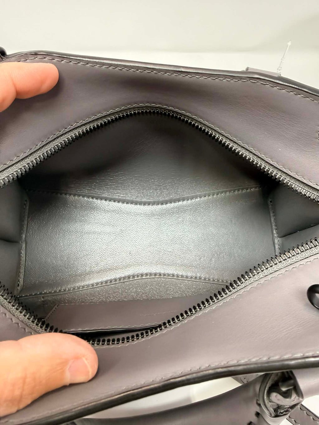 Balenciaga Smooth Calfskin Neo Classic Silver Hardware Mini City Grey