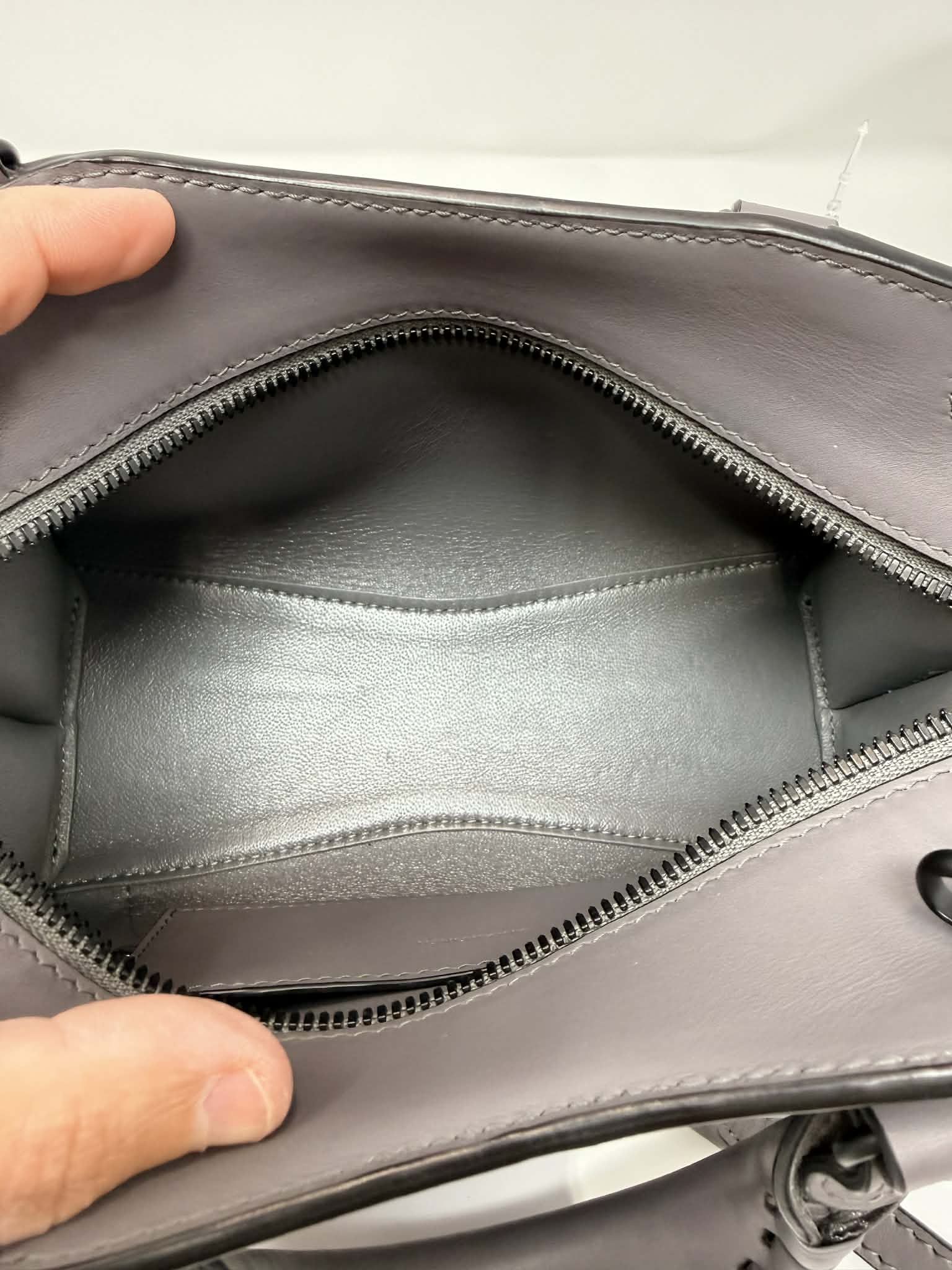 Balenciaga Smooth Calfskin Neo Classic Silver Hardware Mini City Grey