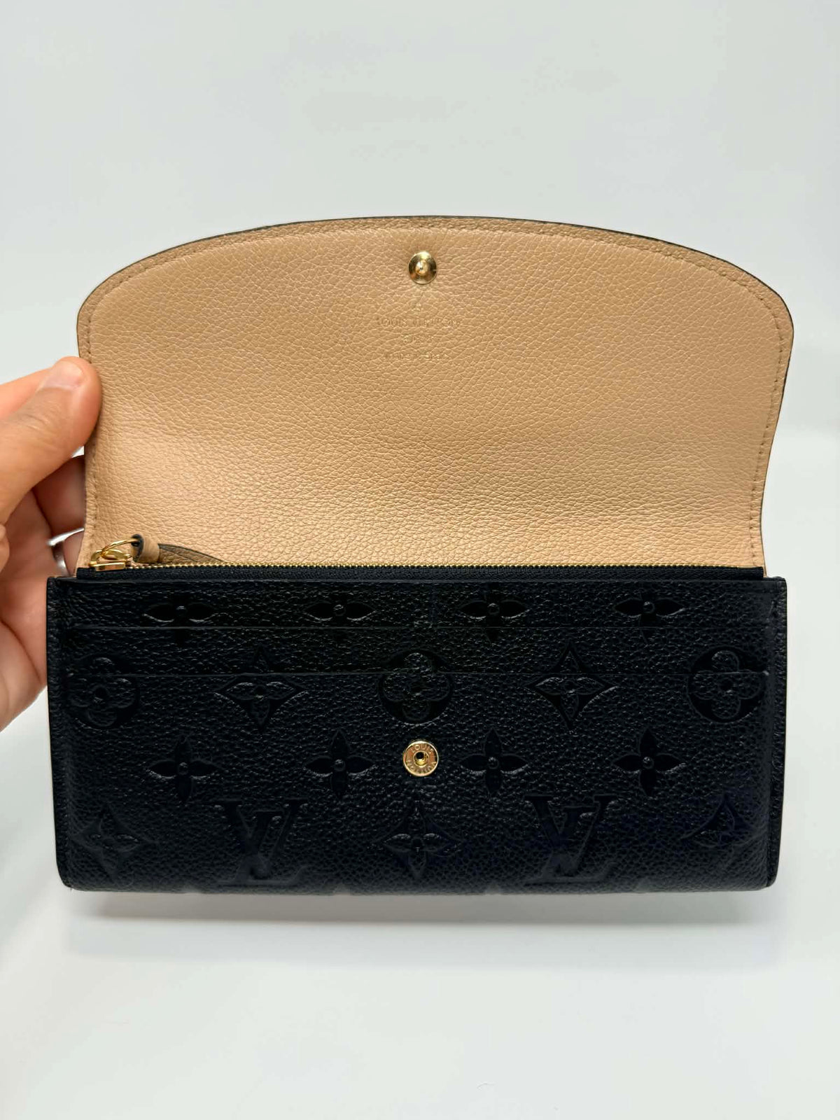 Louis Vuitton Empreinte Emilie Wallet Black Dune