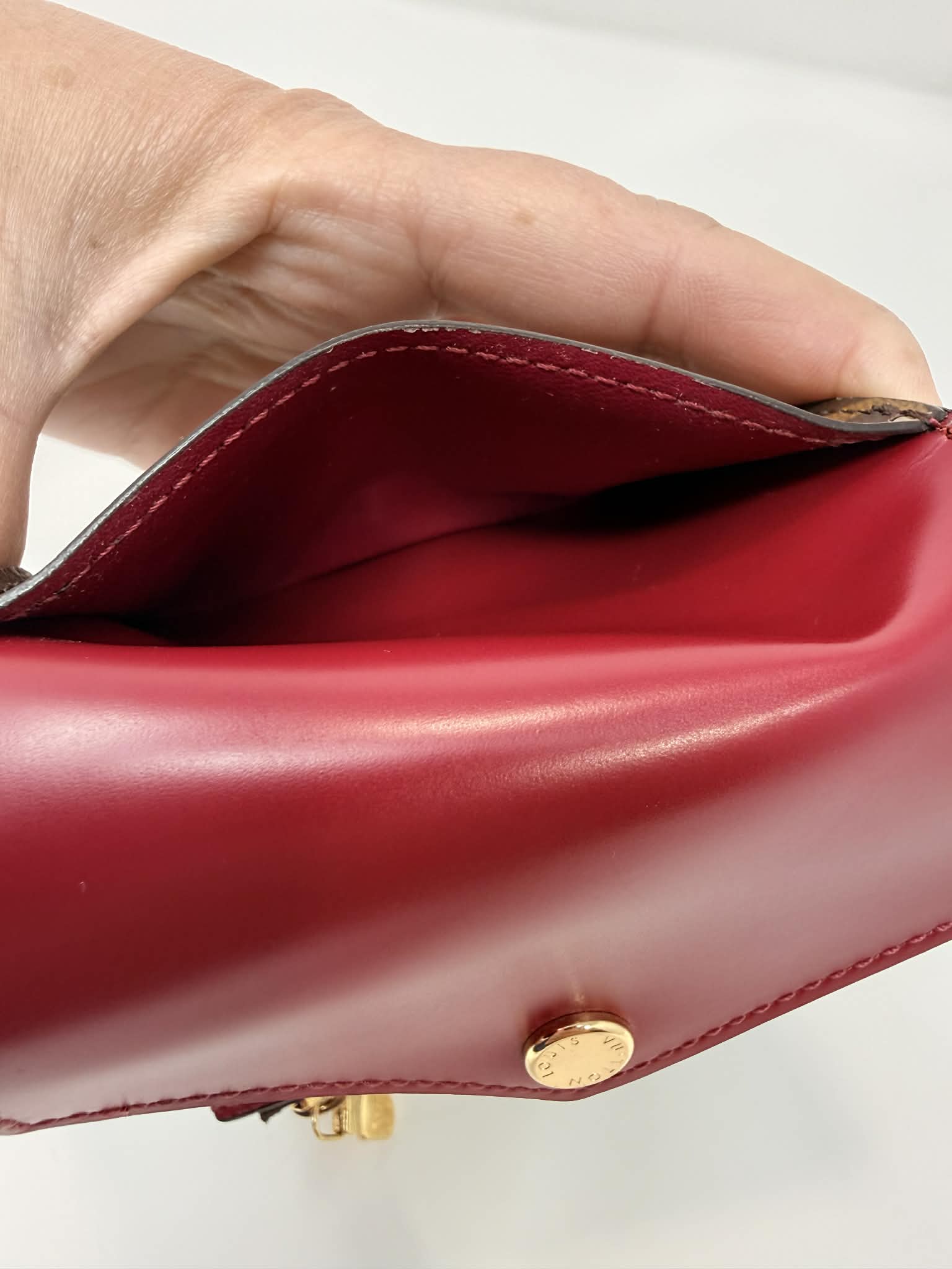 Louis Vuitton Monogram & Burgandy Zoe Wallet