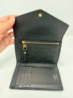 Louis Vuitton Empreinte Compact Curieuse Wallet Black