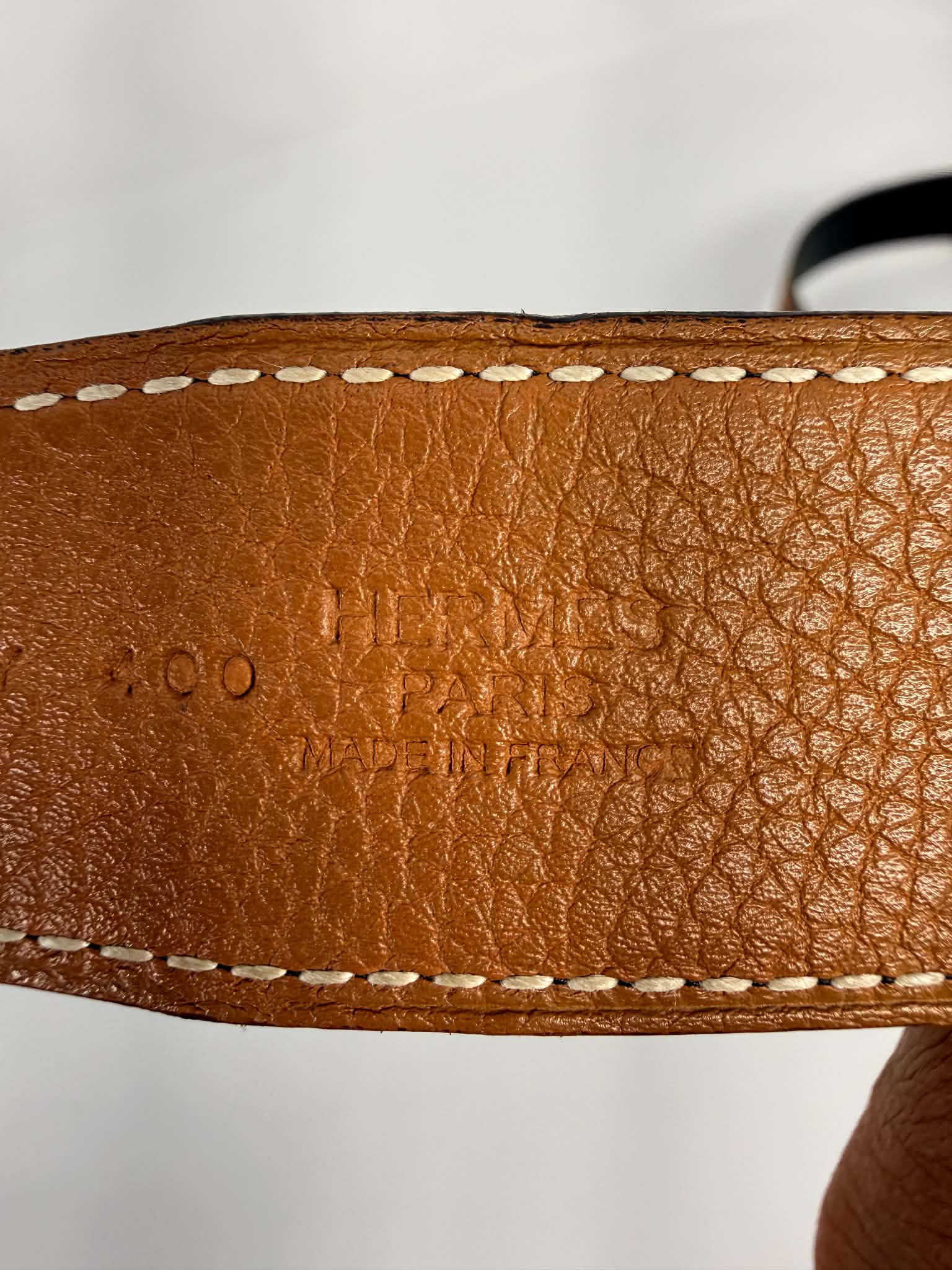 Hermes Reversible Belt Black/Brown Gold Size 80 Tan