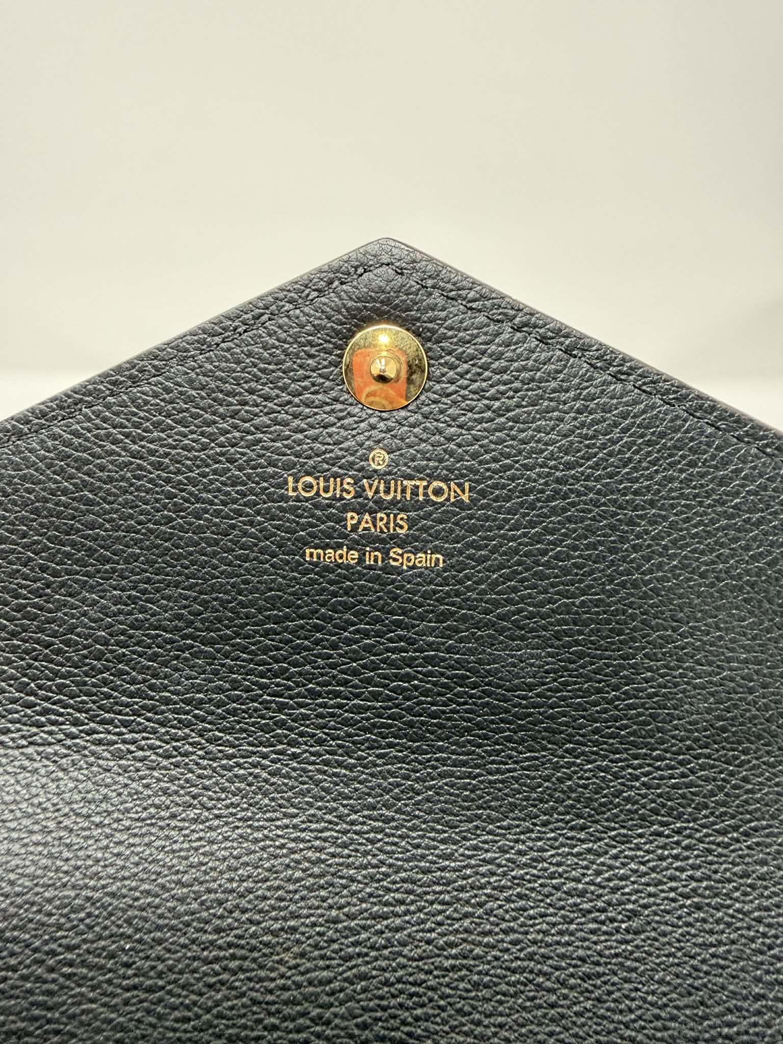 Louis Vuitton Monogram/Black Portefeuille Double V Long Bifold Wallet