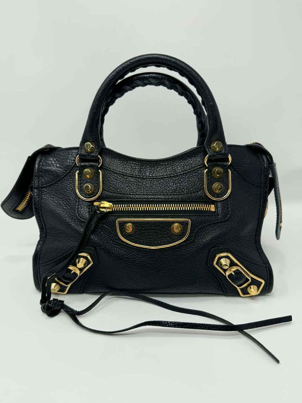 Balenciaga Mini City Bag Black with Mirror