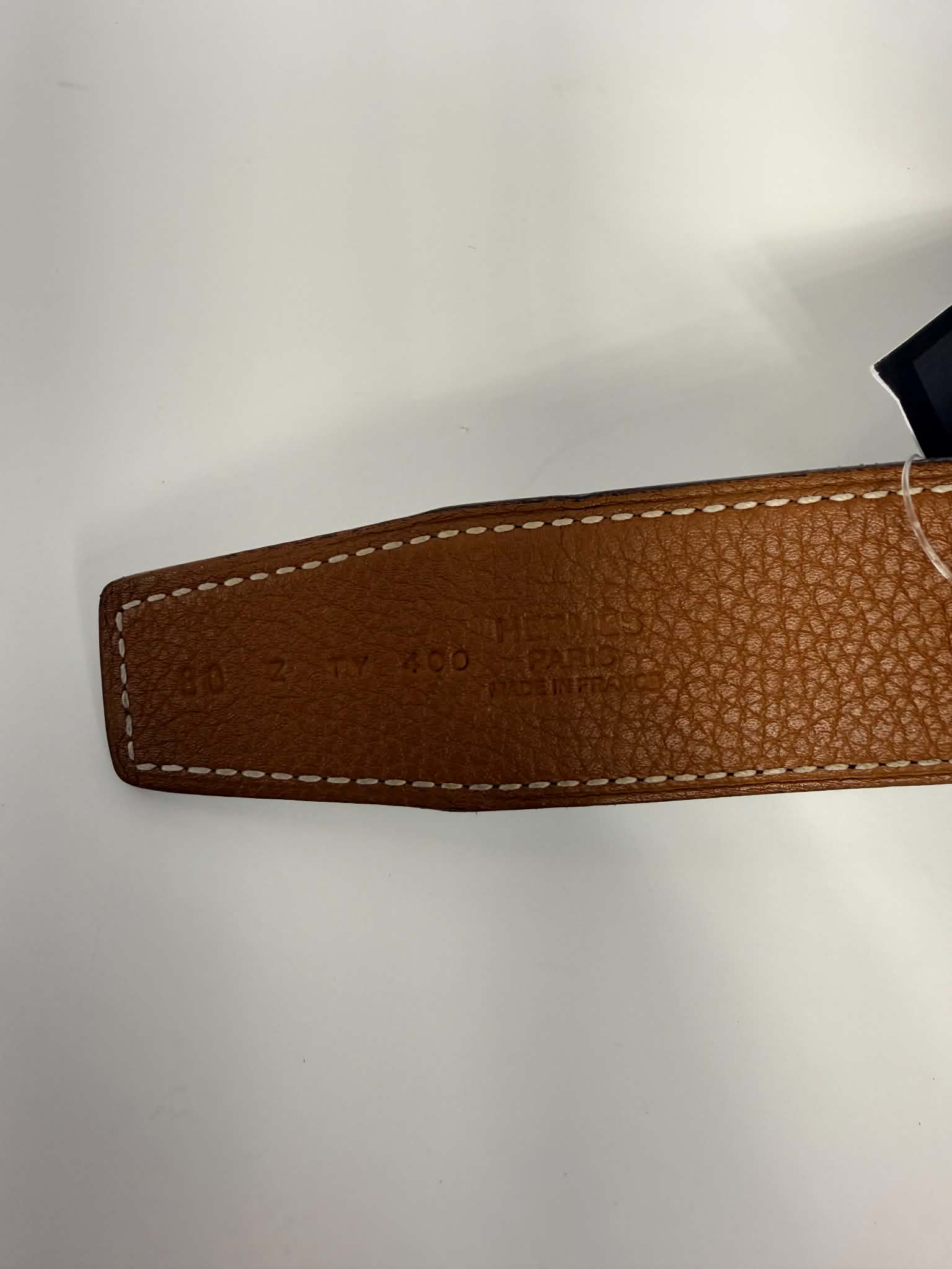Hermes Reversible Belt Black/Brown Gold Size 80 Tan