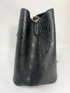 Louis Vuitton Neo Noe Black Empreinte Leather with Two Straps