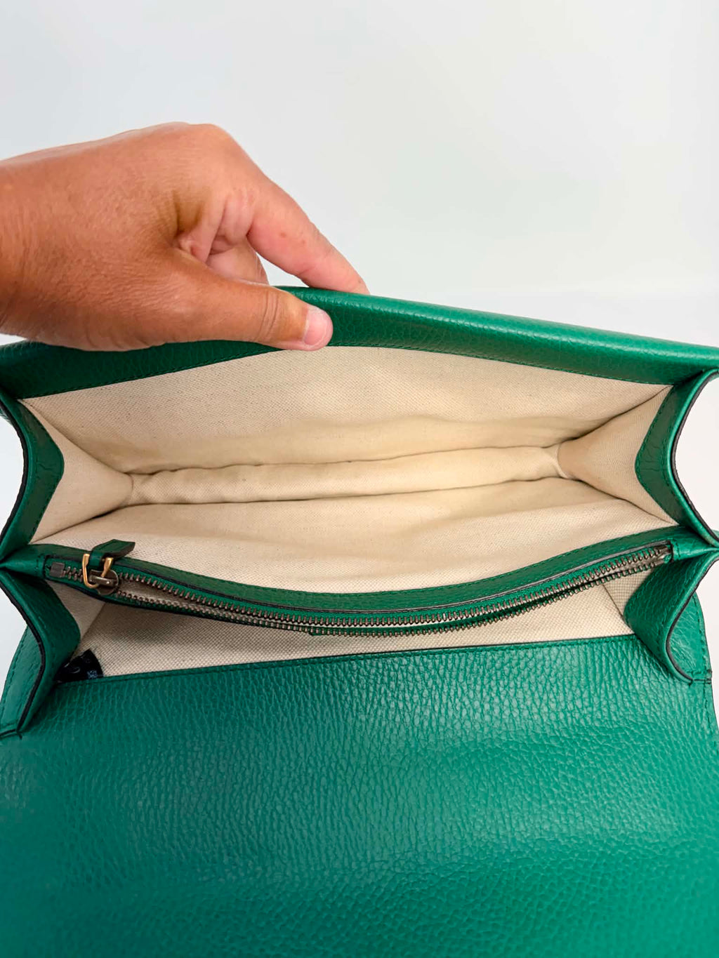 Gucci Dollar Calfskin Crystal Small Dionysus Shoulder Bag Emerald