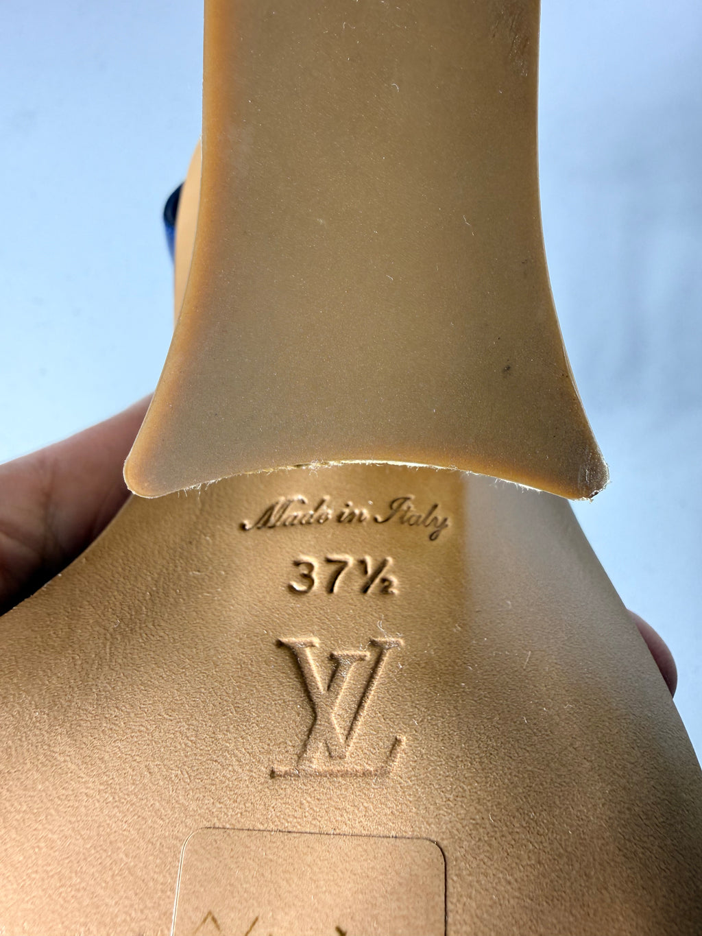 Louis Vuitton Monogram Denim Wedge Sandal 37 1/2