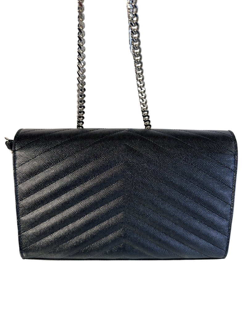 YSL Matelasse Chevron WOC Black