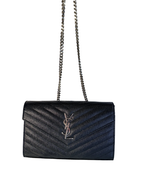YSL Matelasse Chevron WOC Black