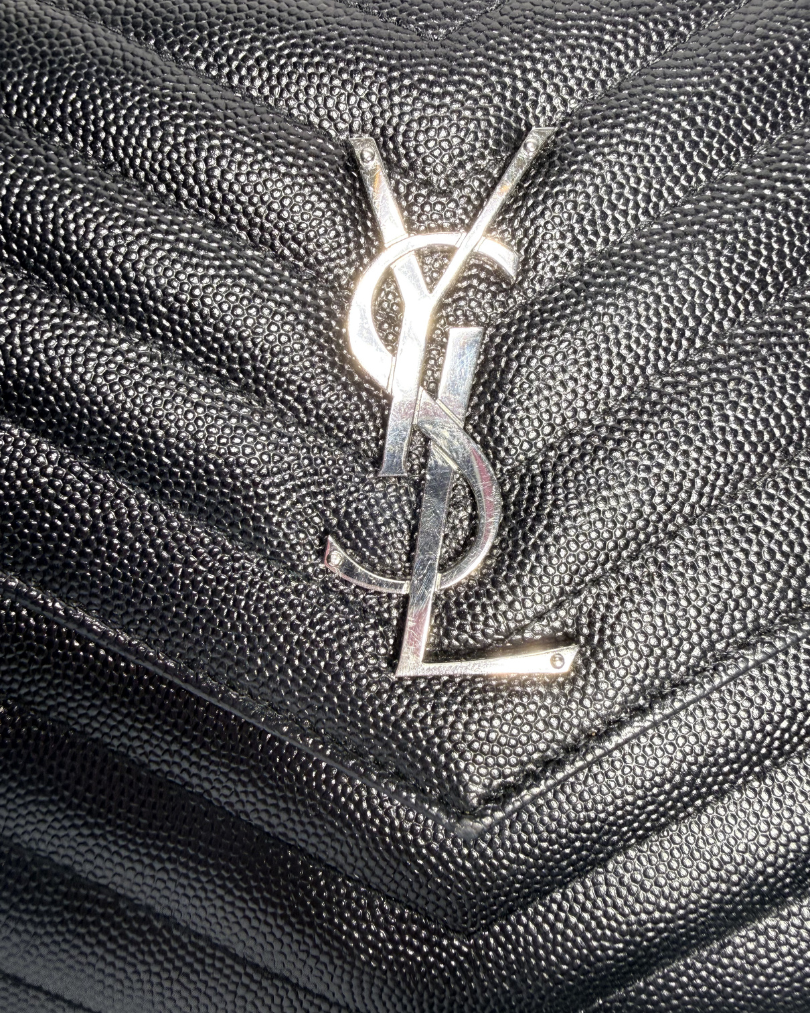 YSL Matelasse Chevron WOC Black