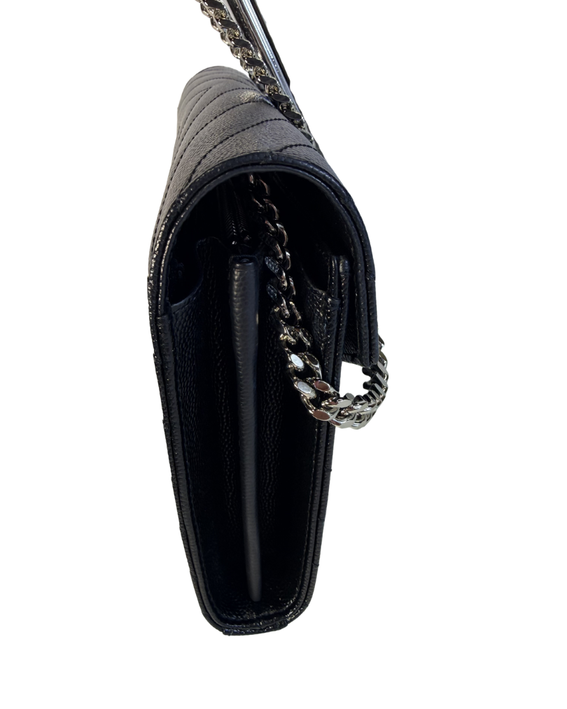 YSL Matelasse Chevron WOC Black