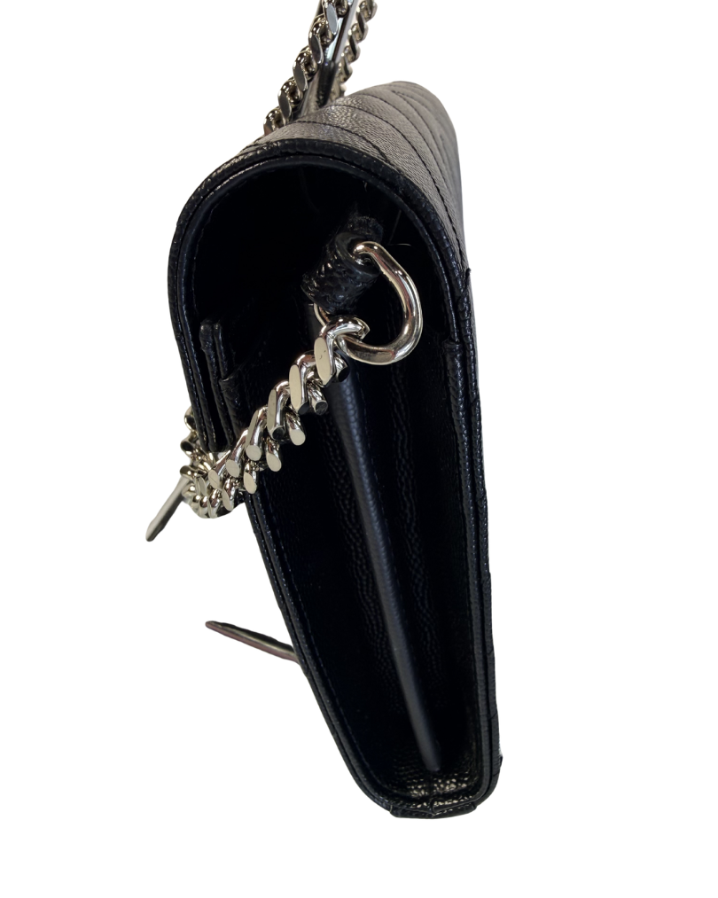 YSL Matelasse Chevron WOC Black