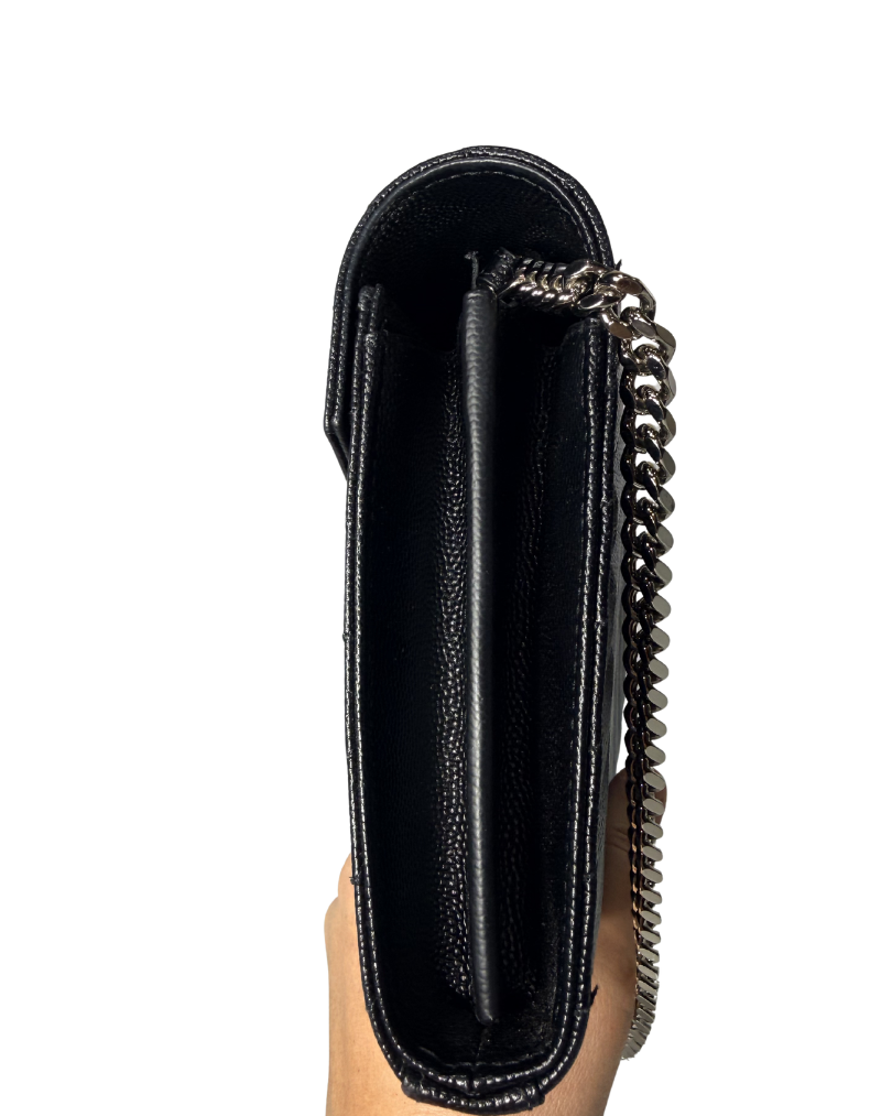 YSL Matelasse Chevron WOC Black