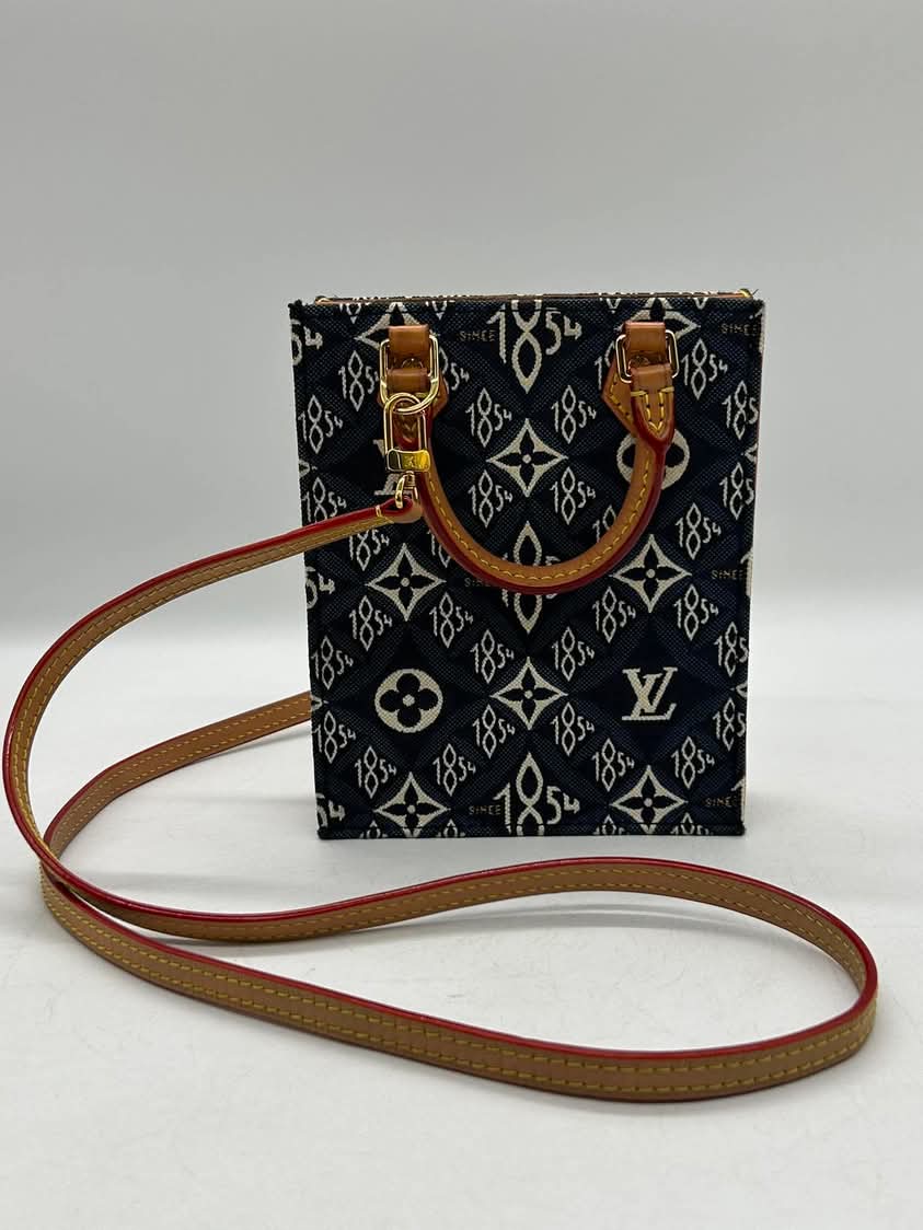 Louis Vuitton Jacquard Since 1854 Petit Sac Plat Blue