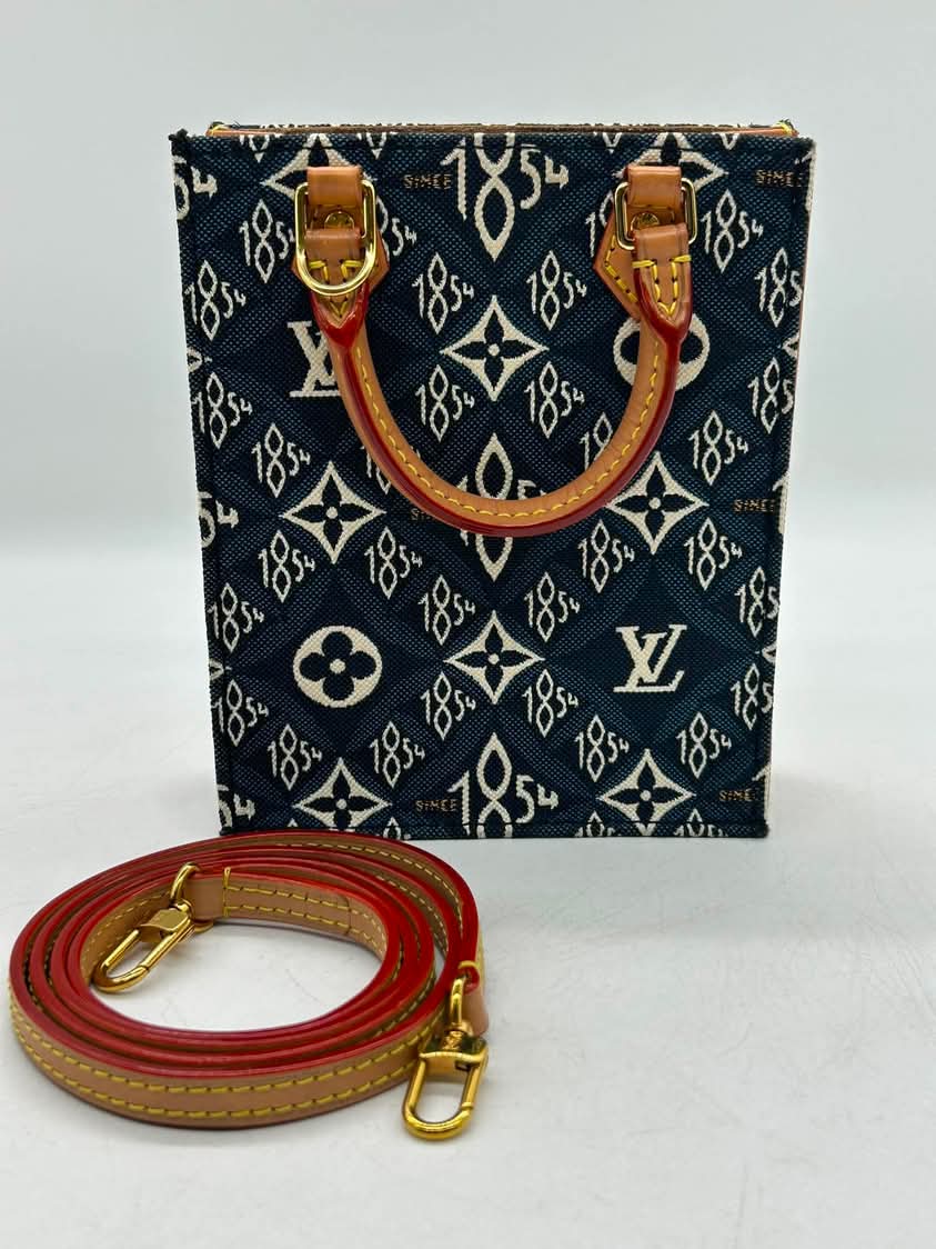 Louis Vuitton Jacquard Since 1854 Petit Sac Plat Blue
