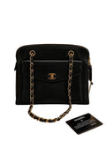 Chanel Caviar Flap Shoulder Bag Black