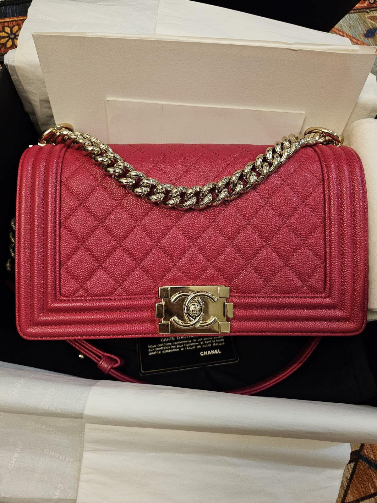 Chanel Leboy Caviar Pink GHW