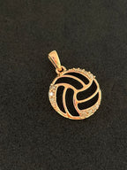 Volleyball Pendant 18K Rose Gold