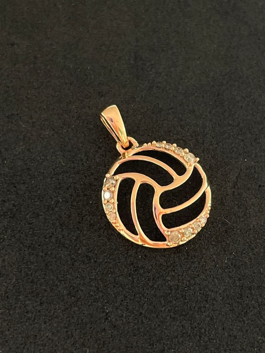 Volleyball Pendant 18K Rose Gold