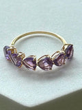 Amethyst 18K Yellow Gold Ring Size 6.75