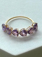 Amethyst 18K Yellow Gold Ring Size 6.75