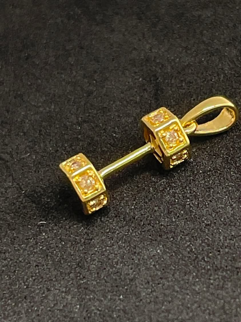 Dumbbell Pendant Yellow Gold 18k