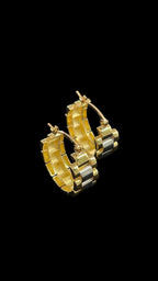 Chain Link 18K Yellow Gold Earrings