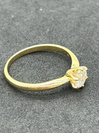 Solitaire Diamond Ring 18k Yellow Gold