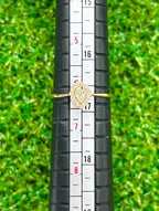 Tear Drop Diamond Ring in 18K Yellow Gold