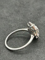White Gold Rose Ring 18K Size 7