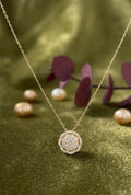 Diamond Pendant in 18K Yellow Gold with Chain